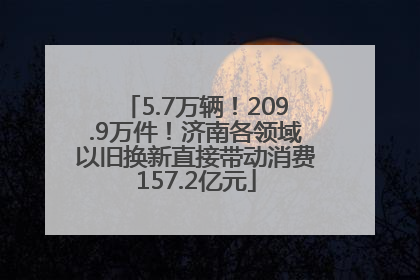 5.7万辆！209.9万件！济南各领域以旧换新直接带动消费157.2亿元