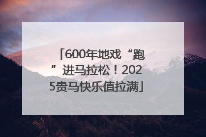 600年地戏“跑”进马拉松！2025贵马快乐值拉满