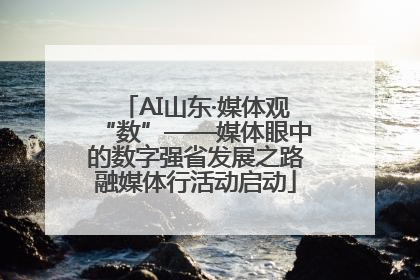 AI山东·媒体观“数”——媒体眼中的数字强省发展之路融媒体行活动启动